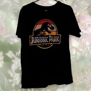 Jurassic Park Classic Logo Graphic Tee | Black | Unisex